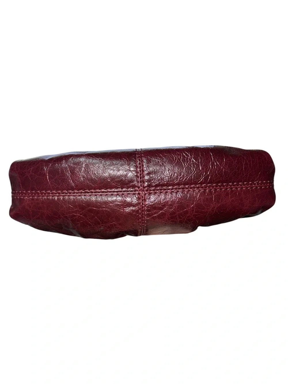 MAJE Mini Crackled Leather Clutch